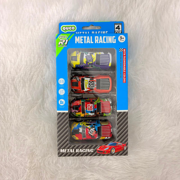 A06631 6.8cm Die-Cast Metal Pull-Back Racing Car Toy Set (4 Pcs Pack, Mixed Models) (Item No : 1103)