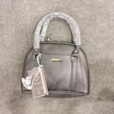 A06698 Twins Women's Elegant Grey Faux Leather Mini Handbag & Crossbody Purse
