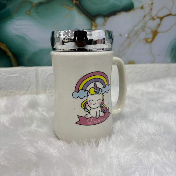AM5352 Ceramic Coffee Tea Mug with Lid- Multidesign