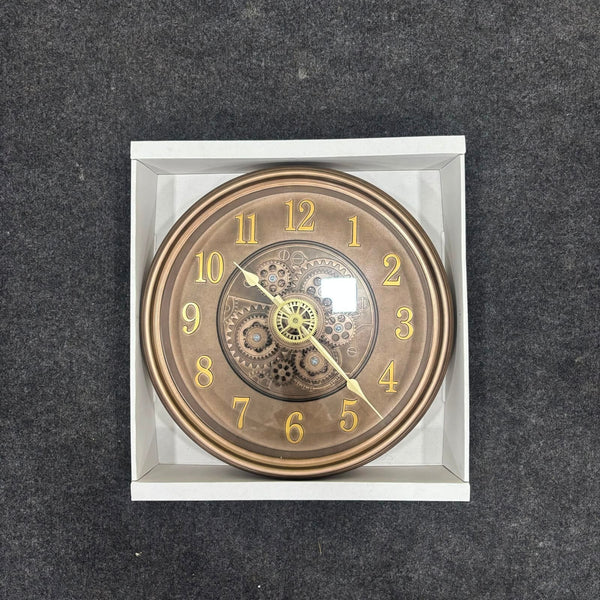 AM6251 Antique Copper Finish Skeleton Gear Wall Clock