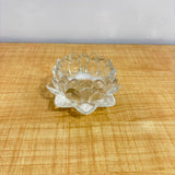 A07049 3.5-Inch Crystal Glass Lotus Candle Holder for Home Decor & Festival Lighting
