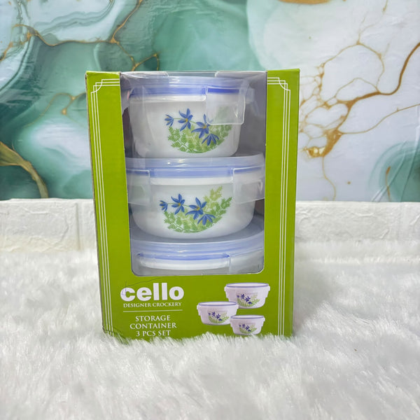 Di0371 Cello Marble-Out Storage Container Set – 3 Pcs
