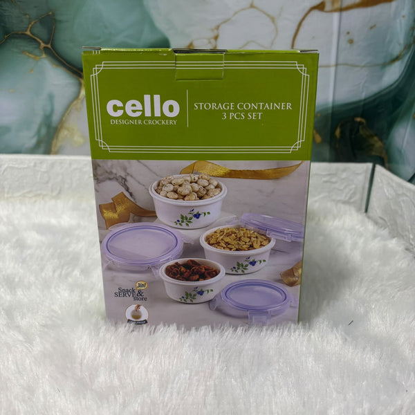 Di0371 Cello Marble-Out Storage Container Set – 3 Pcs