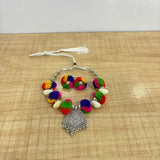 Di0049 Navratri MIx Design Silver Oxidised Plated Hasli,Necklace & Earring Set (Multiesign)