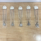 A06913 Women’s Oxidized Silver Boho Pendant Necklace with Long Chain