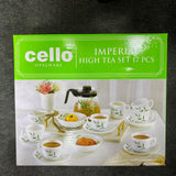 Di0235 Cello High Tea Set, 17-Piece - Tea & Dessert Crockery