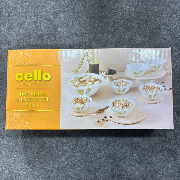 Di0229 Cello Crockery Imperial Plus Dessert Set – 7 Pcs (Oxford Design)