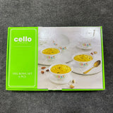 Di0230 Cello Opalware Imperial Rose Veg Bowl Set – 6 Pcs (11.2 cm)