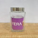 3522 Yera X-Series Square jar with see through cap, 1800ml (KSM1800)