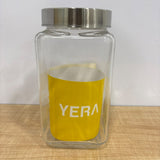 3521 Yera X-Series Square jar with see through cap, 2250ml (KSM2250) LOOSE