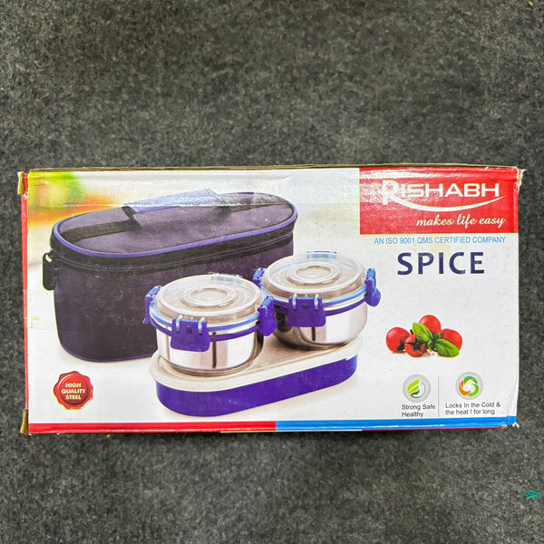 AM5655 Rishabh Spice Lunchbox With 1 Box ,2 container and Jacket