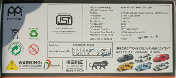 AM5993 Grand Auto Series Die-Cast Sports Car