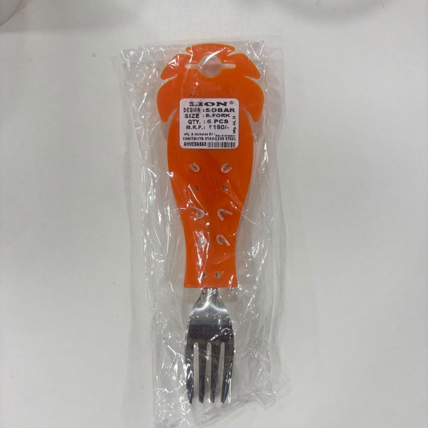 AM2372 Lion Stainless Steel Noble Spoons Baby Forks 6Pcs