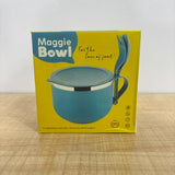 2933 Maggie Bowl with Lid and Handle, Soup Bowls for Easy Perfect Breakfast Cereals, Fruits, Ramen, Beverages,Essentials, Dishwasher Safe Double Layer