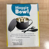 2933 Maggie Bowl with Lid and Handle, Soup Bowls for Easy Perfect Breakfast Cereals, Fruits, Ramen, Beverages,Essentials, Dishwasher Safe Double Layer