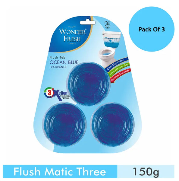 AM3657 Wonder Fresh Flush Matic Tablet Ocean Blue Frangrance 150g