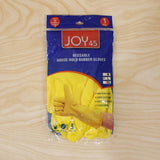 0662 Flock line Reusable Rubber Hand Gloves (Yellow)-1 pair