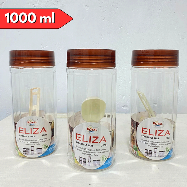 AM5913 Royal Eliza Transparrent Container Jar Set of 3 - 1000 ml