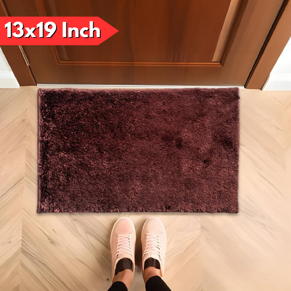 AM5847 Cotton Soft Microfiber Door & Bath Mat (RG 13X19 Inch) Multicolour
