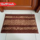 AM5849 Lining Print Microfiber Home Decor Door & Bathmats (RG, 13x19 inch) Multicolour