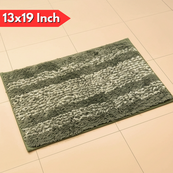 AM5852 Lining Print Microfiber Home Decor Bathmats - (HV 13x19 Inch) Multicolour