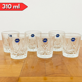 AM5960 Elegant Crystal Whiskey Scotch Glass Set (310ml) – Pack of 6
