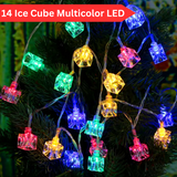 Di0076 14 Ice Cube Multicolor LED String Lights