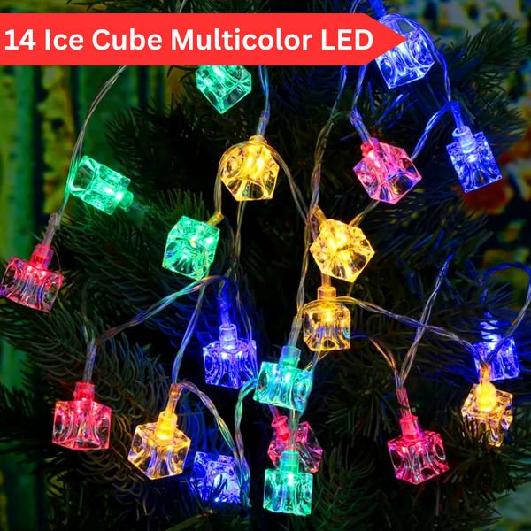 Di0076 14 Ice Cube Multicolor LED String Lights