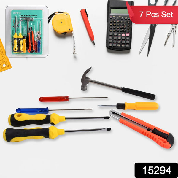 15294 7 Pcs Hand Tool Kit and Magnetic Wristband for Holding Screws, Bolts, Drill Bits