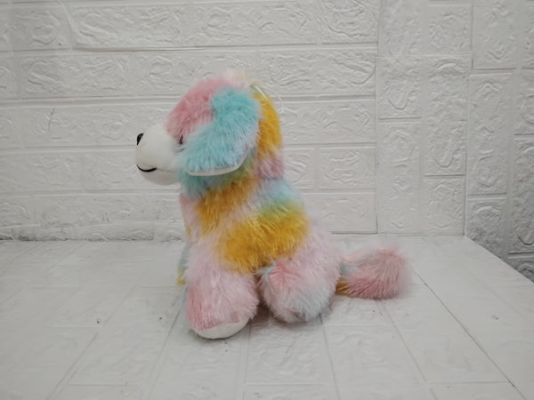 AM3480 Lot Ganti Rainbow Soft Dog Toy 9inch