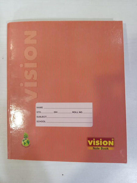 AM0347 Vision Single Line 172 PAGES A5 Notebook Single Line 172 Pages  (Brown, Pack of