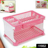 11952 Plastic Kitchen Organizer Rack with Water Storing Tray