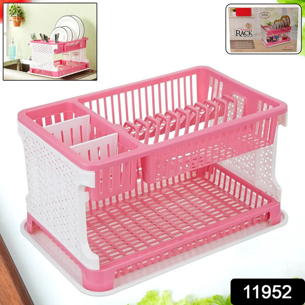 11952 Plastic Kitchen Organizer Rack with Water Storing Tray