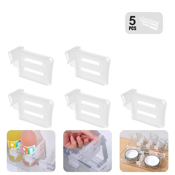 A07021 Refrigerator Internal Drawer Shelf Divider Clip [Pack Of 5pc]