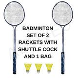 AM3526 Badminton Racket Set 555 of 2Pcs & 3Pcs Shuttles Cock & Carry bag