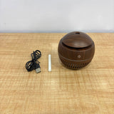 A07065 HMDF-206 4-Inch Mini Ultrasonic Wood Grain Aroma Diffuser & Humidifier