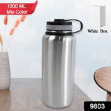 9803 SS Double Wall Vacuum-Insulated Drink Water Bottle (1000 ML / Mix Color)