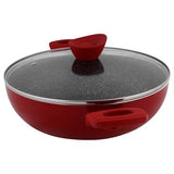 AM2260 Bergner Bellini Plus Kadai with Glass Lid 5 Layer Non Stick 32 cm 7.6 Litres Thickness 3.2mm