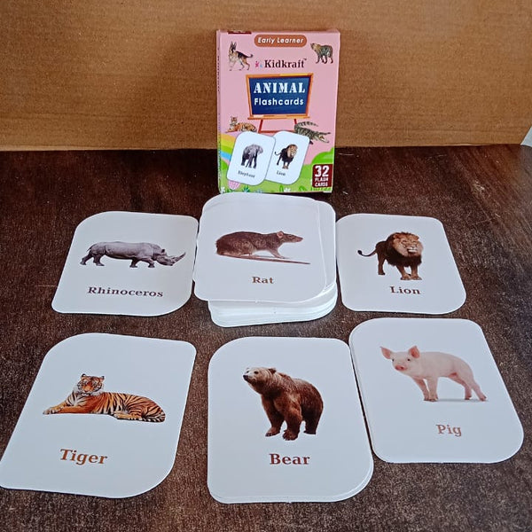 19150 Kidkraft 32-Piece Animal Flash Cards Set
