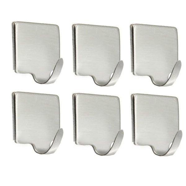 AM3709 Self Adhesive Stainless Mini Hooks 6 Pieces