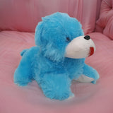 AM3479 Blue Doggy Puppy Soft Fur Stuffed Toy 14inch