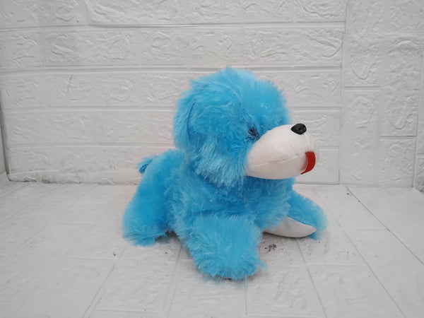 AM3479 Blue Doggy Puppy Soft Fur Stuffed Toy 14inch