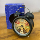 AM5154 Table Clock Retro Twin Bell Metal Frame Alarm Clock with Night Backlight
