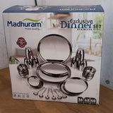 AM3966 Madhuram Exclusive Dinner Set Stainless Steel 42 Pcs Set