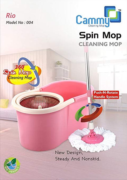 AM3627 Cammy SS Roi Floor Cleaning Mop with Bucket and Microfiber Refill