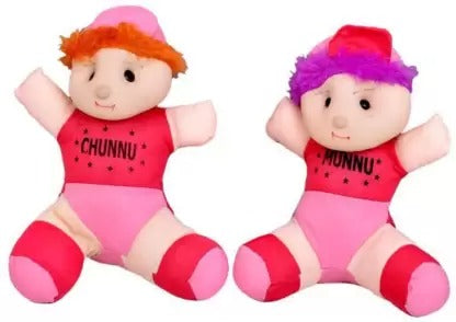 AM3483 Chunnu Munnu Soft Plush Toy For Kids 8inch 200gm