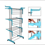 AM2254 Uttam Cloth Drying Stand Stainless Steel Cloth Hanging Stand Multicolour