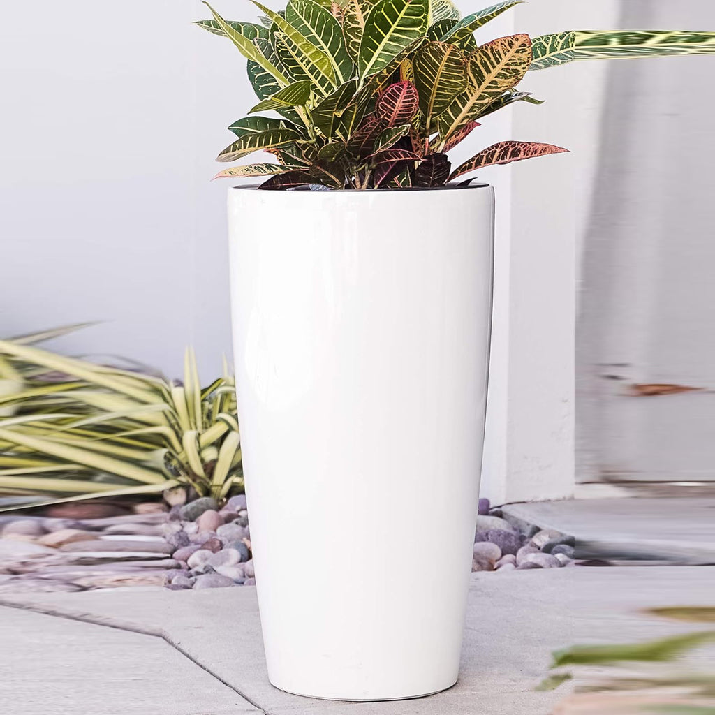 11 in plant pot AM5617 Alpha Tower Flower Round Pot (11 Inch x 18 Inch) for home/ offi – Amd-Deodap