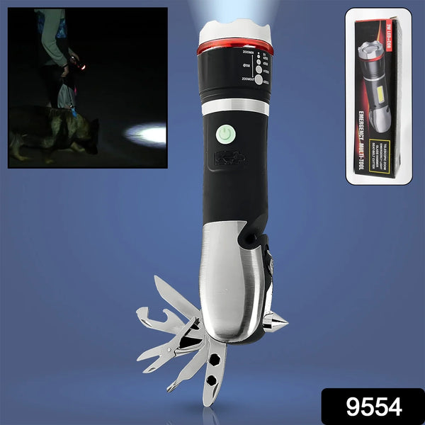 9554 Multi Tool Led Flashlight, All In One Tool Light (1 Pc)