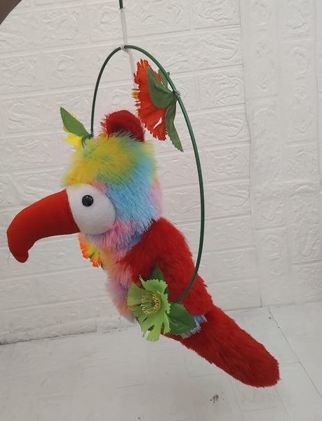 AM3491 Parrot soft Toy with Hanging Ring 22inch 160gm